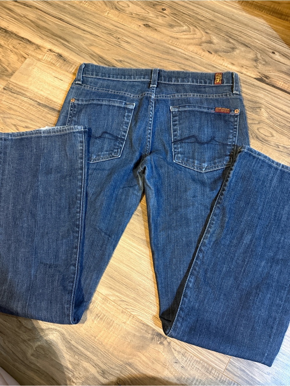 7 for all man kind jeans, size 28, flip flop